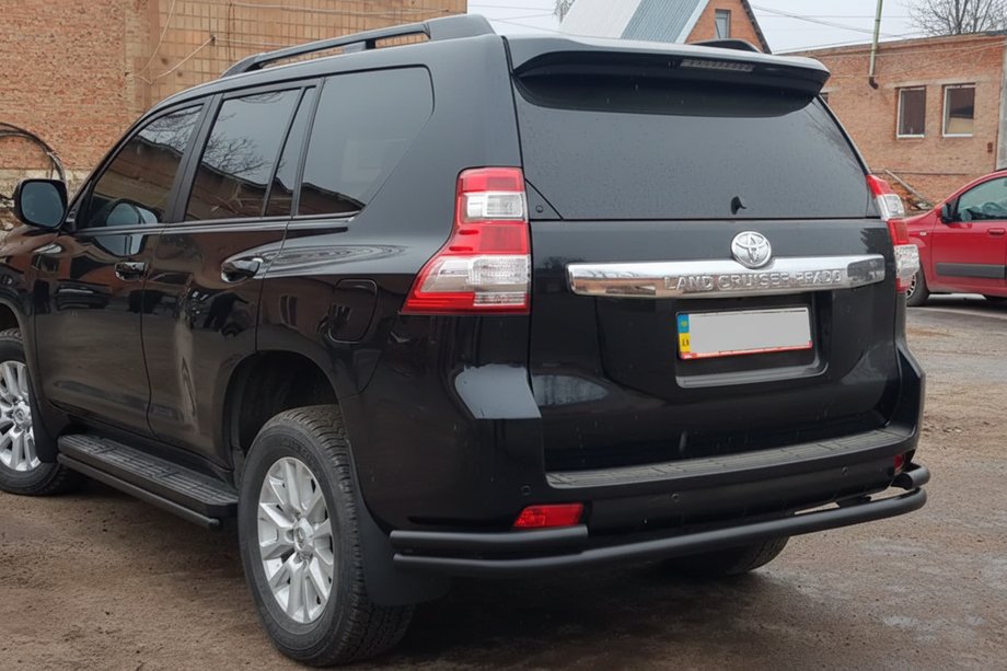 Toyota Land Cruiser Prado 150 2009–2023 Bakre skyddsbåge AK005-2 Black (rostfritt stål) Image