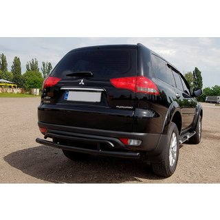 Bakre skyddsbåge AK002-2 Black (2 st, rostfritt stål) Mitsubishi Pajero Sport 2008–2015 foto 2