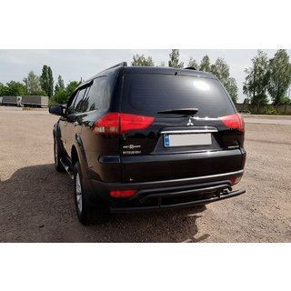 Bakre skyddsbåge AK002-2 Black (2 st, rostfritt stål) Mitsubishi Pajero Sport 2008–2015 foto 3