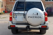 Nissan Patrol Y61 1997–2011 Bakre skyddsbåge AK005-3 Black (rostfritt stål) foto 2