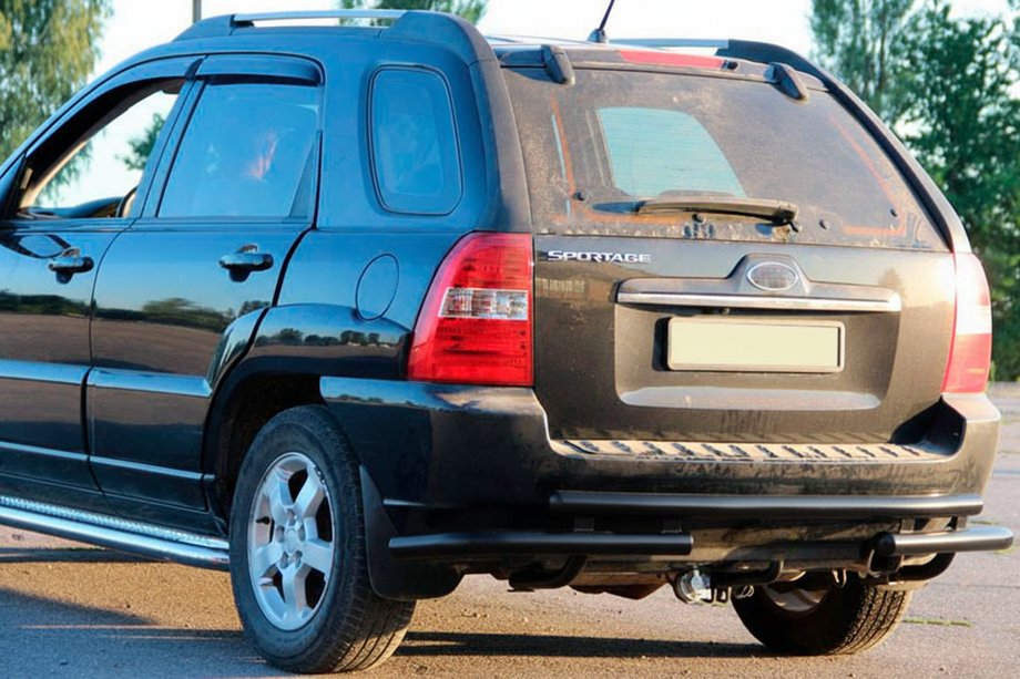 Kia Sportage 2004–2010 Bakbåge AK007 Black (rostfritt stål) Image