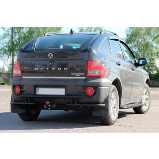 Bakre skyddsbåge AK005-2 Black (rostfritt stål) SsangYong Action 2005–2018 foto 2