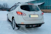 Nissan Murano 2008–2014 Bakre skyddsbåge AK Black (rostfritt stål) foto 2