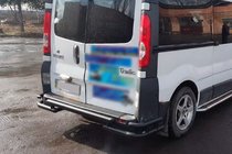 Opel Vivaro 2001–2015 Bakre skyddsbåge AK-Special Black (rostfritt stål) foto 7