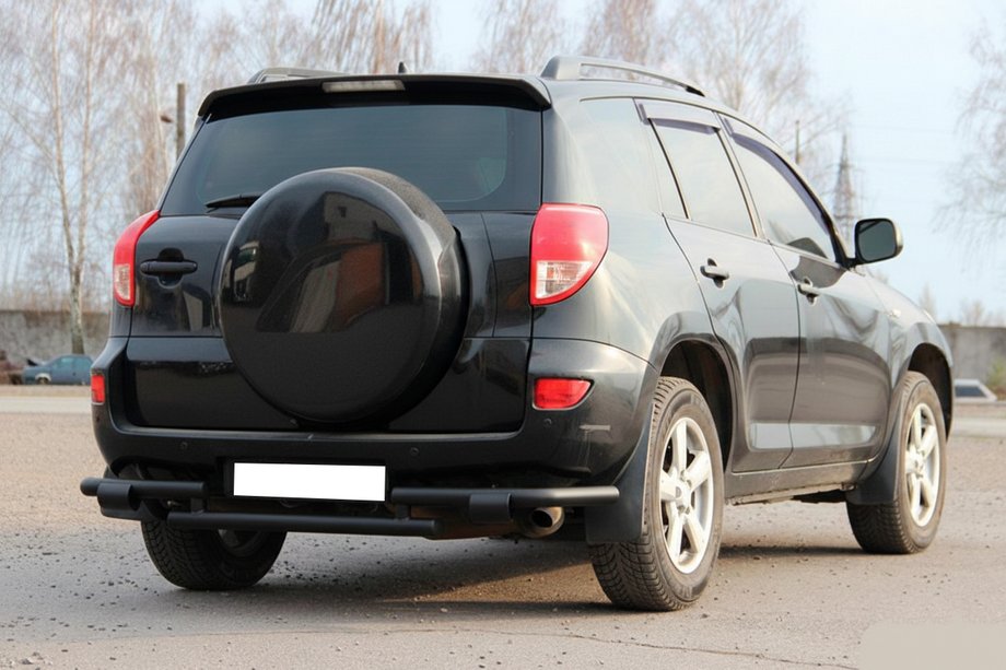 Toyota Rav 4 2006–2013 Bakre skyddsbåge AK005-2 Black (2 st, rostfritt stål) Image