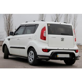 Bakre skyddsbåge AK007-2 Black (rostfritt stål) Kia Soul II 2013–2018 foto 1