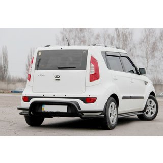 Bakre skyddsbåge AK007-2 Black (rostfritt stål) Kia Soul II 2013–2018 foto 3