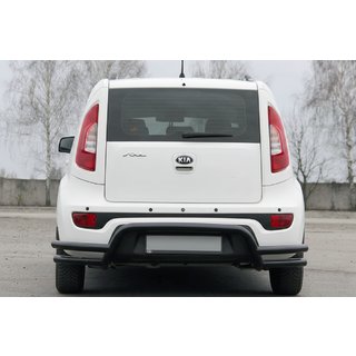 Bakre skyddsbåge AK007-2 Black (rostfritt stål) Kia Soul II 2013–2018 foto 4
