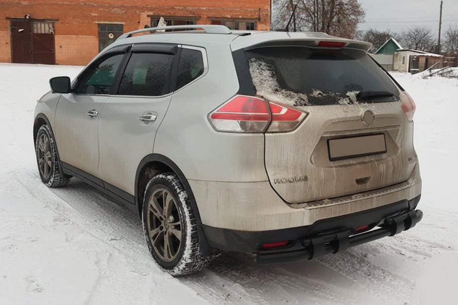 Nissan X-trail T32/Rogue 2014–2021 Bakre skyddsbåge NSXT.13.6.B1-08 Black (rostfritt) Foto 1