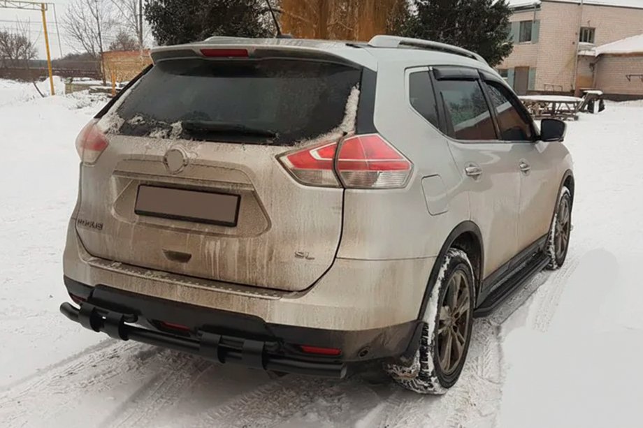 Nissan X-trail T32/Rogue 2014–2021 Bakre skyddsbåge NSXT.13.6.B1-08 Black (rostfritt) Foto 2