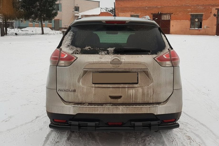 Nissan X-trail T32/Rogue 2014–2021 Bakre skyddsbåge NSXT.13.6.B1-08 Black (rostfritt) Foto 3