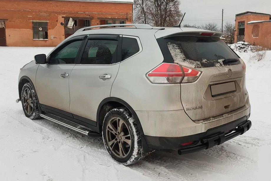Nissan X-trail T32/Rogue 2014–2021 Bakre skyddsbåge NSXT.13.6.B1-08 Black (rostfritt) Foto 4