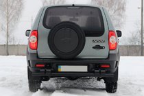 Chevrolet Niva 1998–2020 Bakre skyddsbåge AK015 Black (rostfritt stål) foto 2