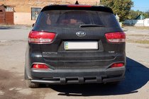 Kia Sorento II XM 2009–2014 Bakre skyddsbåge AK015 Black (rostfritt stål) foto 3