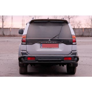 Bakre skyddsbåge AK005-2 Black (rostfritt stål) Mitsubishi Pajero Sport 1996–2007 foto 2