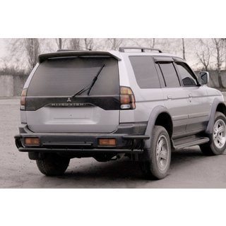 Bakre skyddsbåge AK005-2 Black (rostfritt stål) Mitsubishi Pajero Sport 1996–2007 foto 1