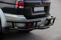 Mitsubishi Pajero Sport 1996–2007 Bakre skyddsbåge AK-Special Black (rostfritt stål) foto 5