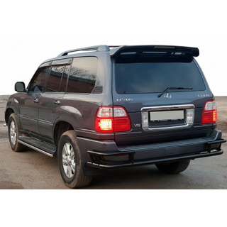 Bakre skyddsbåge AK009-15 Black (rostfritt stål) Lexus LX470 1998–2007 foto 1