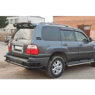 Bakre skyddsbåge AK009-15 Black (rostfritt stål) Lexus LX470 1998–2007 foto 2