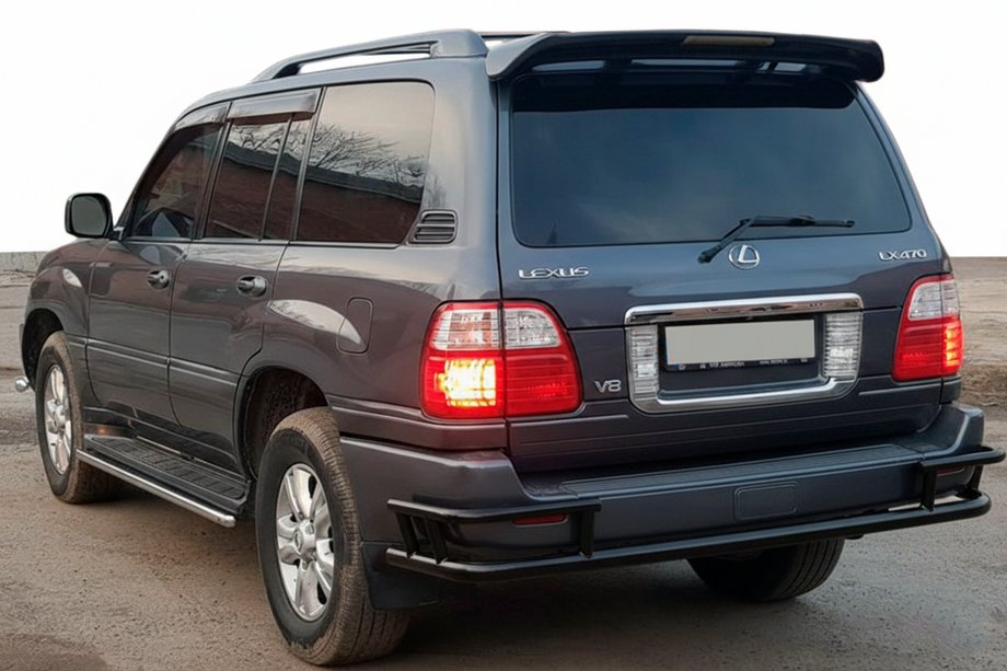 Lexus LX470 1998–2007 Bakre skyddsbåge AK009-15 Black (rostfritt stål) Image