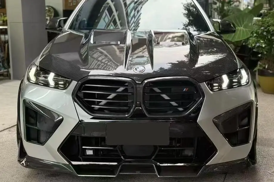 BMW X6 G06 2019–2027 Frontläpp Lip SQ (för F96 2023+, kolfiber) Foto 1