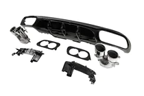 Mercedes E-klass W213 2016–2023 Bakre diffuser med avgasändrör E53-Design Silver (för Base) foto 2