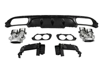 Mercedes E-klass W213 2016–2023 Bakre diffuser med avgasändrör E53-Design Silver (för Base) foto 4