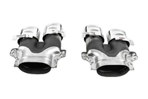 Mercedes E-klass W213 2016–2023 Bakre diffuser med avgasändrör E53-Design Silver (för Base) foto 5