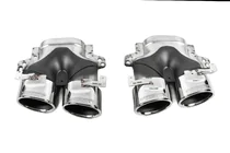 Mercedes E-klass W213 2016–2023 Bakre diffuser med avgasändrör E53-Design Silver (för Base) foto 6