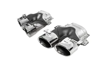 Mercedes E-klass W213 2016–2023 Bakre diffuser med avgasändrör E53-Design Silver (för Base) foto 7