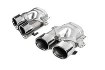 Mercedes E-klass W213 2016–2023 Bakre diffuser med avgasändrör E53-Design Silver (för Base) foto 9
