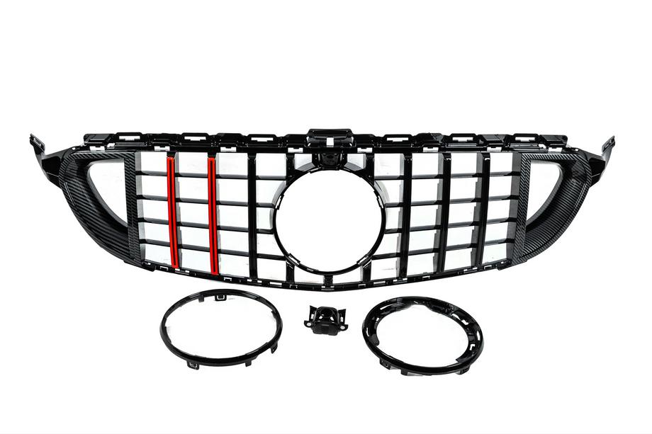 Mercedes C-class W205 2014–2021 Rocket frontgrill (2018+, för Avantgarde/AMG-Line/C43 AMG) Foto 2