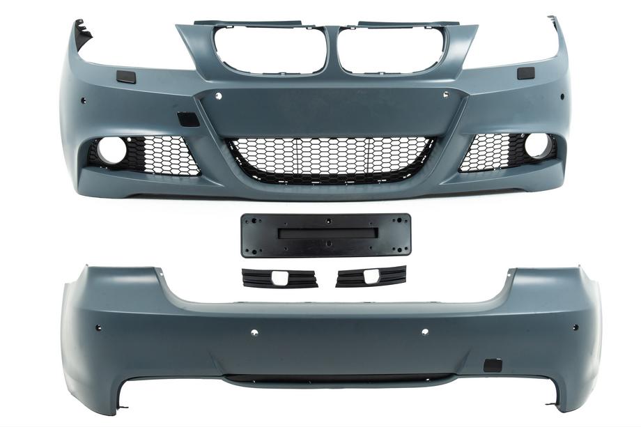 BMW 3-serie E90/E91 2005–2011 M-Sport bodykit (för E90 2008-2011) Dubbla avgasutblås på ena sidan Foto 13