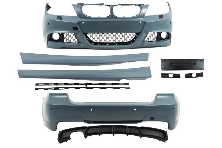 BMW 3-serie E90/E91 2005–2011 M-Sport bodykit (för E90 2008-2011) Dubbla avgasutblås på ena sidan Foto 4