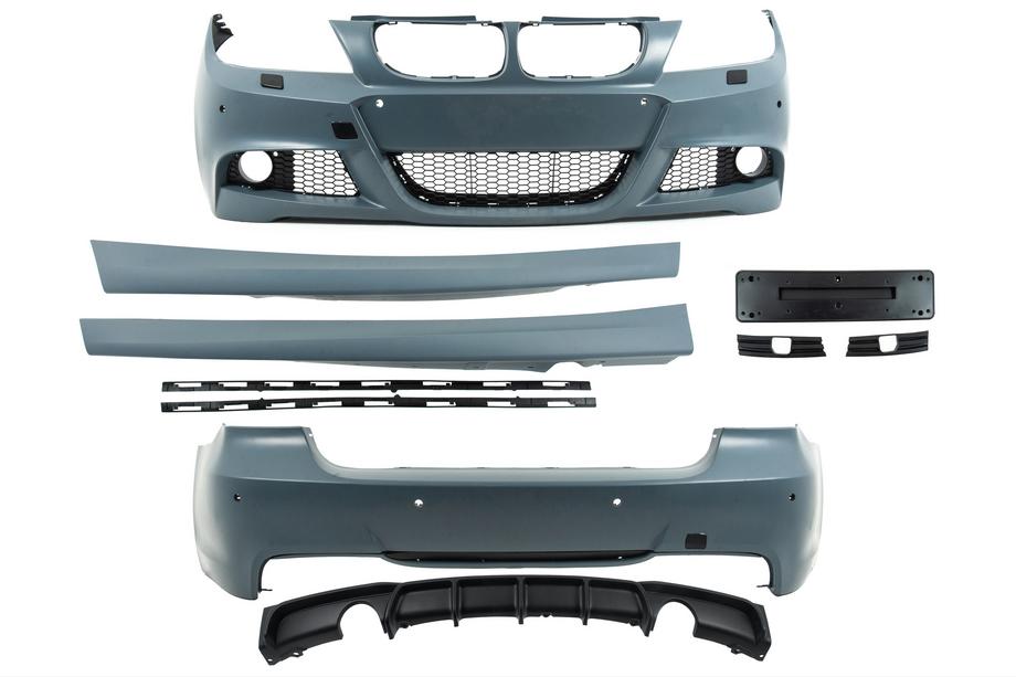 BMW 3-serie E90/E91 2005–2011 M-Sport bodykit (för E90 2008-2011) Dubbla avgasutblås på ena sidan Foto 6