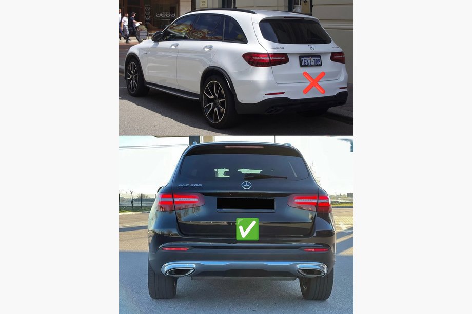 Mercedes GLC X253 2015–2022 Bakre stänkskydd Premium (för Base) Foto 5