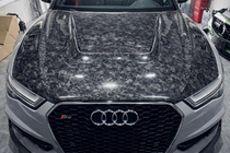 Audi A6 C7 2011–2017 Motorhuv (2014-2017, smidd kolfiber) foto 1
