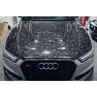 Motorhuv (2014-2017, smidd kolfiber) Audi A6 C7 2011–2017