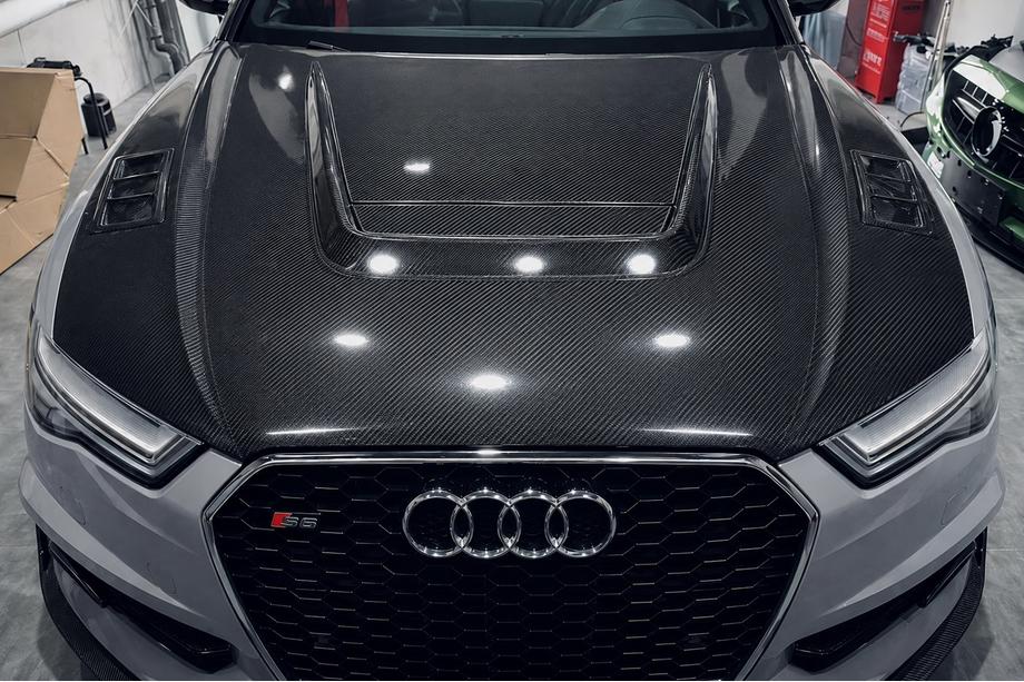 Audi A6 C7 2011–2017 Motorhuv (2014-2017, kolfiber) Image