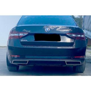 Carmos stötfångarändar i rostfritt stål (2 st) Skoda Superb 2015–2024 foto 3