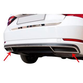 Carmos stötfångarändar i rostfritt stål (2 st) Skoda Superb 2015–2024 foto 1
