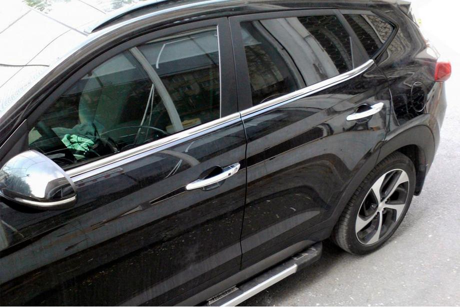 Hyundai Tucson TL 2016–2021 Nedre fönsterlister (4 st, rostfritt) Image