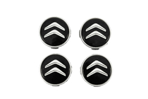 Citroen Navkåpor till fälgar 60/56 mm (svarta med krom, 4 st) foto 1