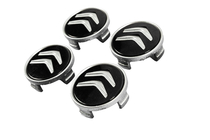 Citroen Navkåpor till fälgar 60/56 mm (svarta med krom, 4 st) foto 2