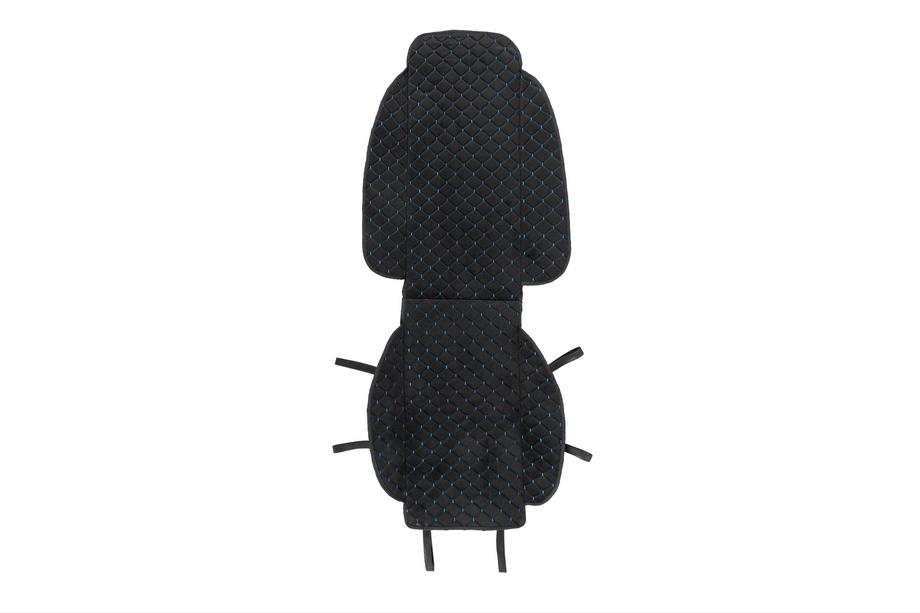 Sätesskydd Velour (1 st, svart med blå söm) Image