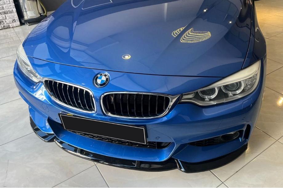 BMW 4-serie F32/F33/F36 2012–2020 Frontspoilerläpp Lip EuroCap (för M-Sport, 2014-2017, blank svart) Foto 2