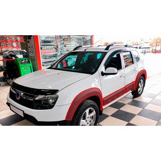 Hjulhusbreddare med lister EuroCap (12 st, släta, mattsvart, ABS) Dacia Duster 2008–2018 foto 1