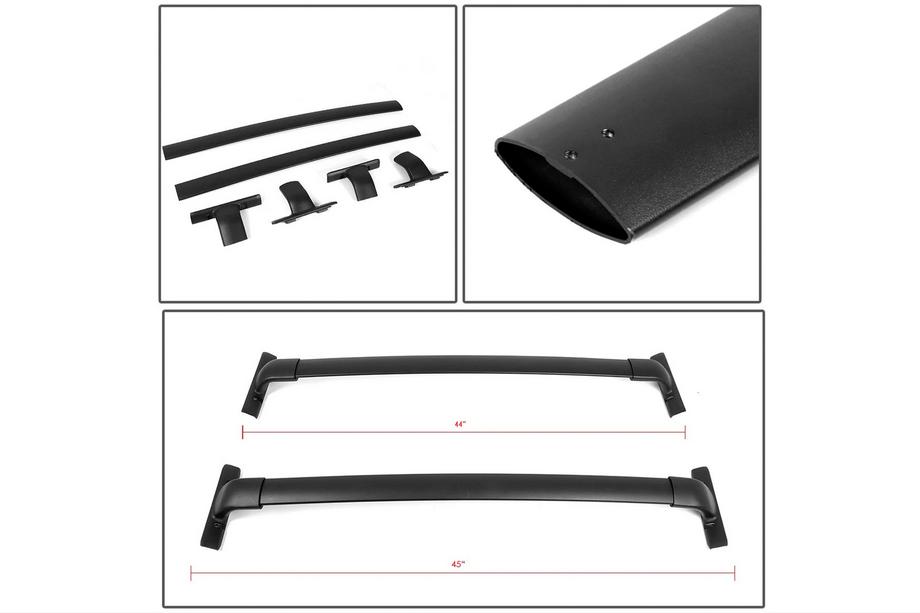 Nissan Murano 2014– Takräcke (lastbågar) för standard takrails OEM (2014-2018, 2 st) Svart Foto 6