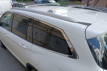 Acura MDX 2013–2020 Takräcke (lastbågar) för integrerade takrails OEM (2 st) Krom foto 7