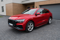 Audi Q8 2018– Sidosteg Maya Red (2 st, aluminium) foto 1